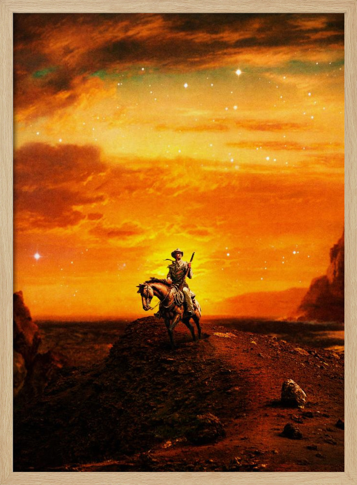 Poster - Courage natural wood poster frame