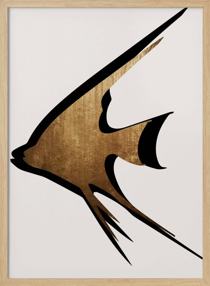 Poster - Gold Fish natural wood poster frame