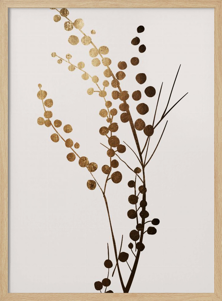 Poster - Golden Brench  1 natural wood poster frame