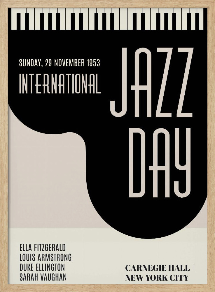 Juliste - Jazzy Days luonnollinen puu julisteen kehys