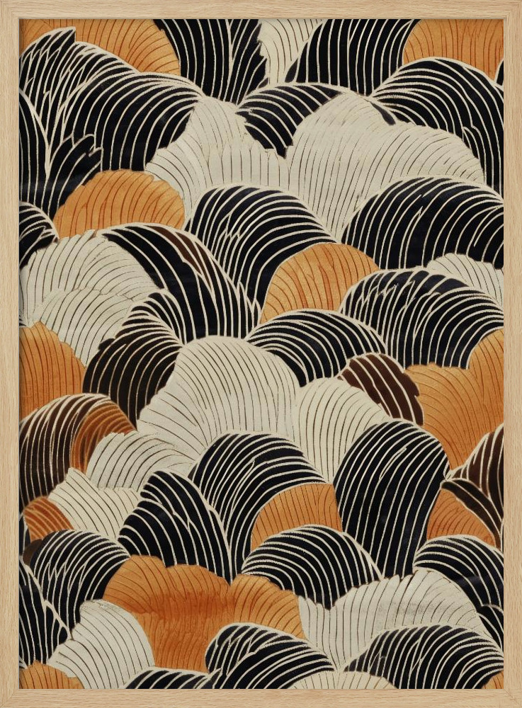 Poster - Shell Mountains natural wood poster frame