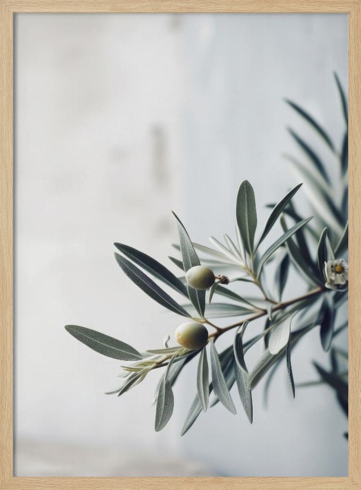 Poster - Olives natural wood poster frame