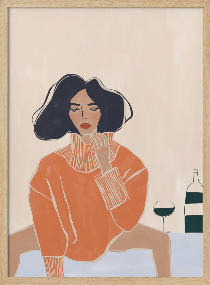 Affiche - It's a Mood cadre de poster en bois naturel