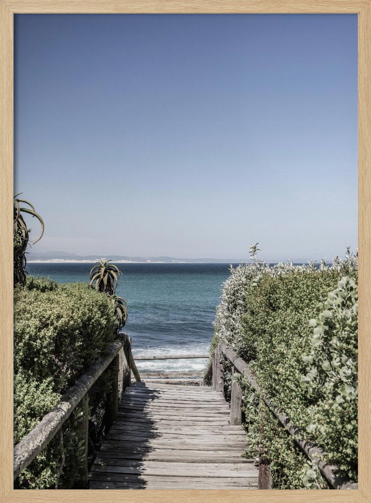 Poster - Bay Walk posterframe van natuurlijk hout