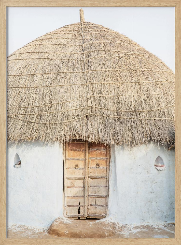 Poster - Desert Hut natural wood poster frame