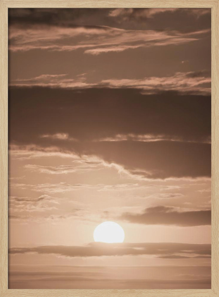 Poster - Liquid Sunshine natural wood poster frame