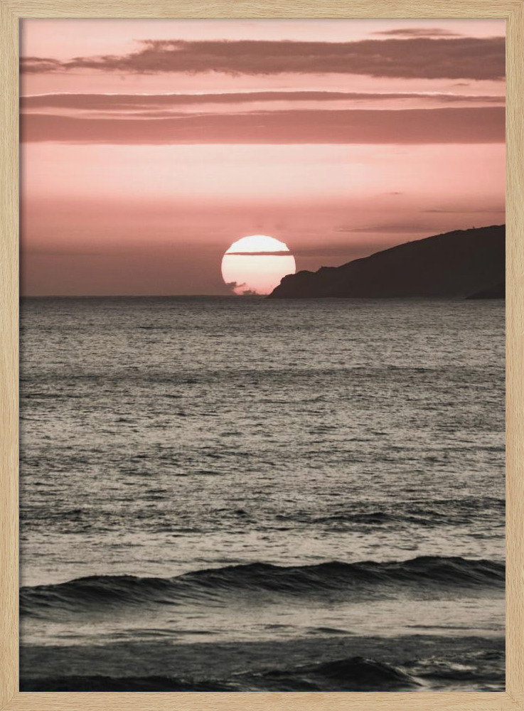 Poster - Melting Skies natural wood poster frame