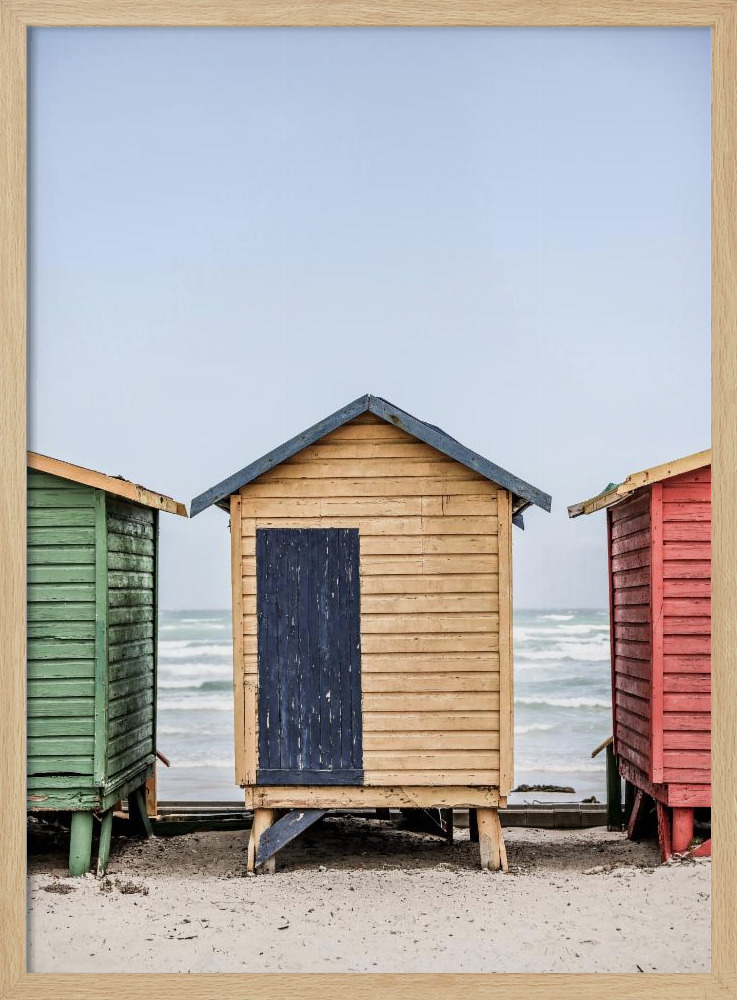 Affiche - Yellow Hut cadre de poster en bois naturel