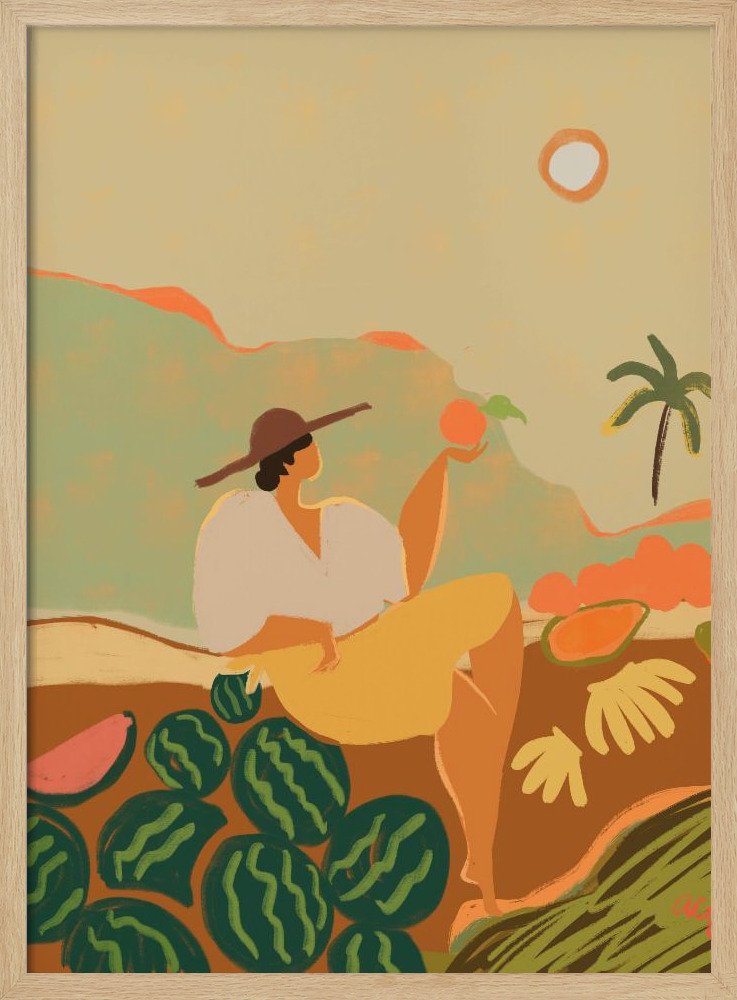 Poster - Farmer Guava natural wood poster frame