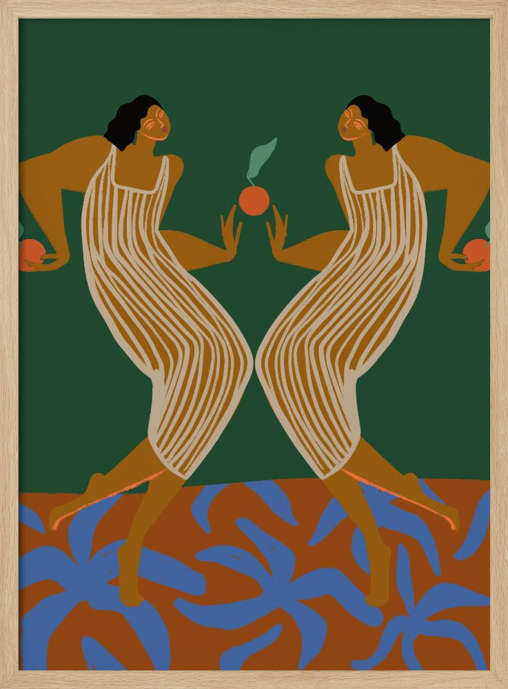 Poster - Mirror natural wood poster frame
