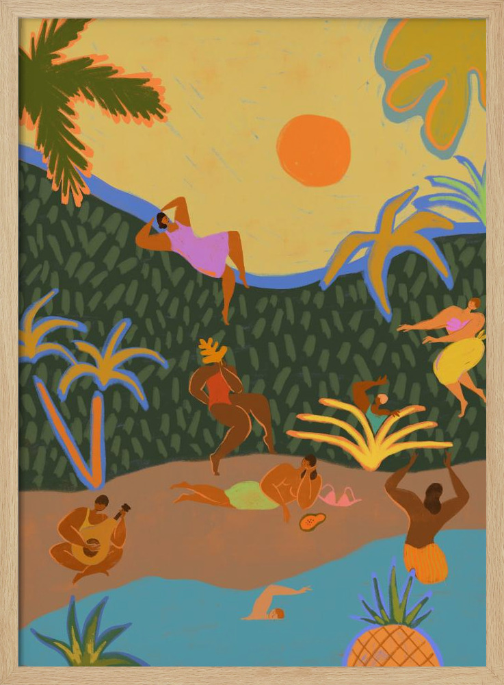 Poster - Summer Paradise natural wood poster frame