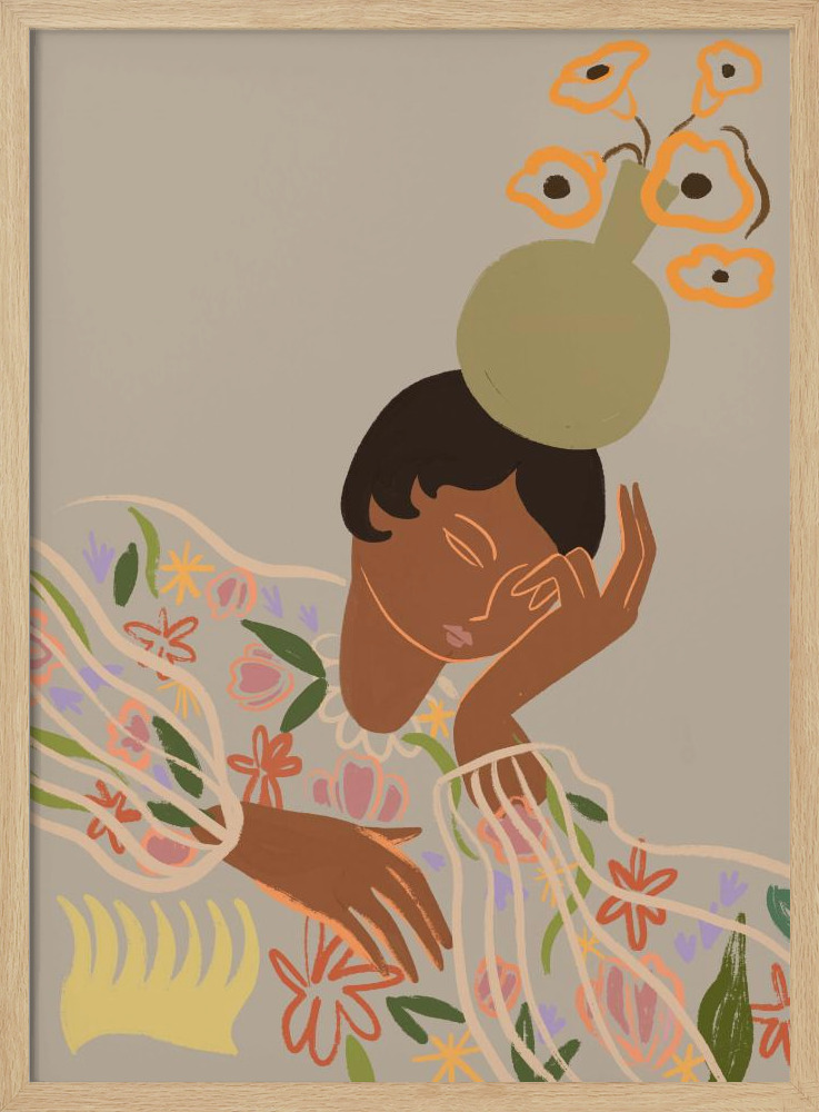 Poster - The Overthinker natural wood poster frame