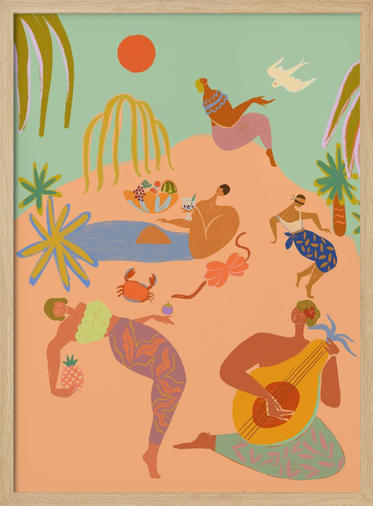 Poster - Vacation natural wood poster frame
