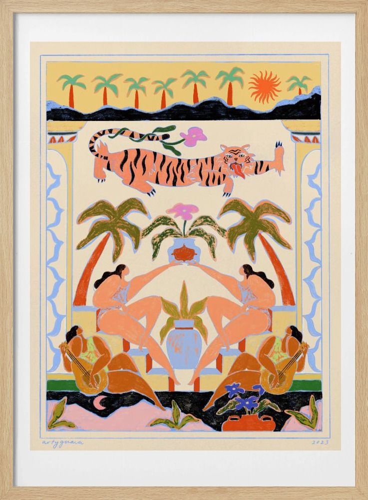 Póster - Tropicana marco para póster de madera natural