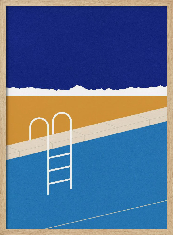Poster - Desert Pool natural wood poster frame
