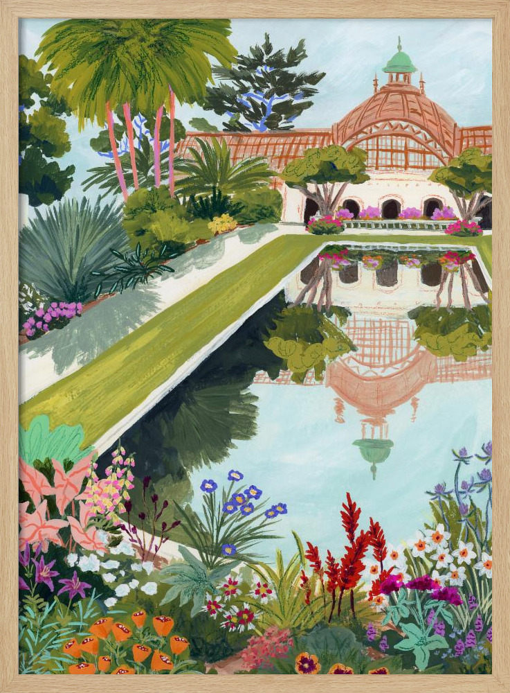 Poster - Balboa Park natural wood poster frame