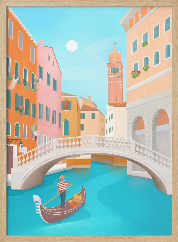 Poster - Venice natural wood poster frame