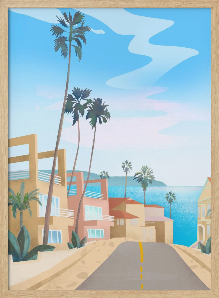 Poster - California natural wood poster frame