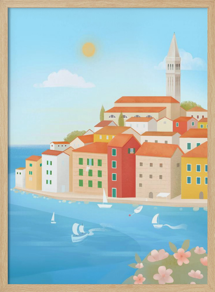 Poster - Rovinj natural wood poster frame