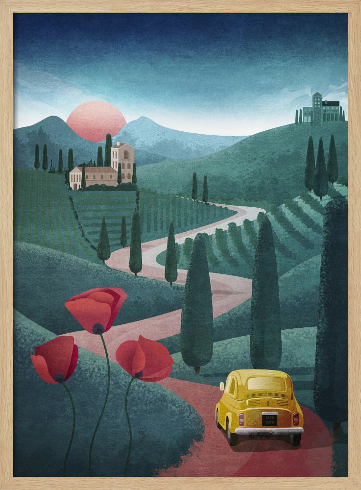 Poster - Tuscany natural wood poster frame