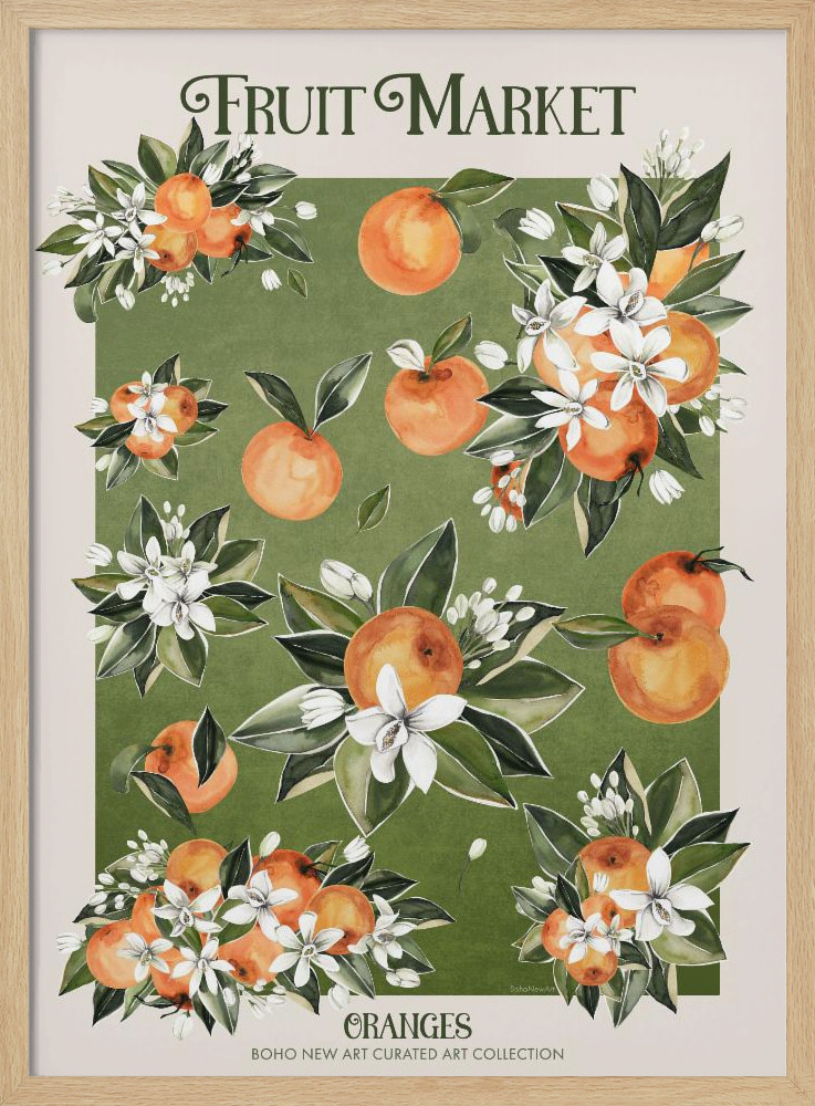 Plakat - Ratio 4x5 Print By Bohonewart Copy 6 ramka na plakat z naturalnego drewna