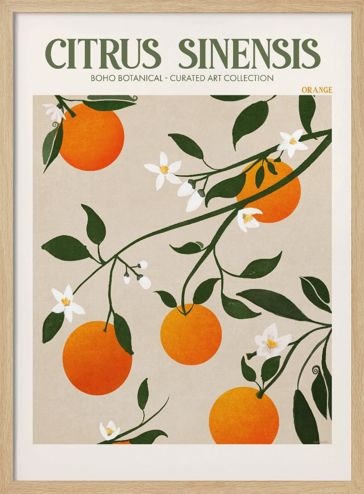 Plakat - Ratio 4x5 Print By Bohonewart Copy 5 ramka na plakat z naturalnego drewna
