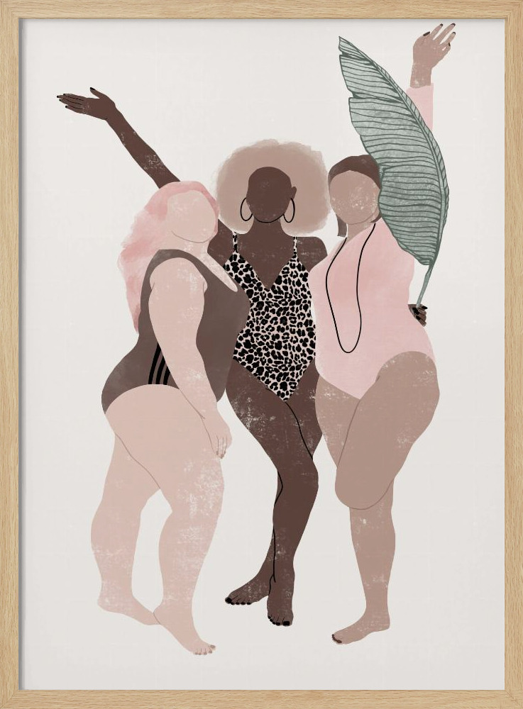 Plakat - FEMME SAFARI nr 5 natural wood poster frame