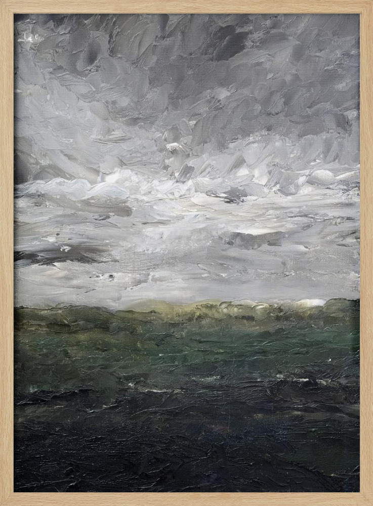 Poster - Landscape Study the Heath 1905 natural wood poster frame