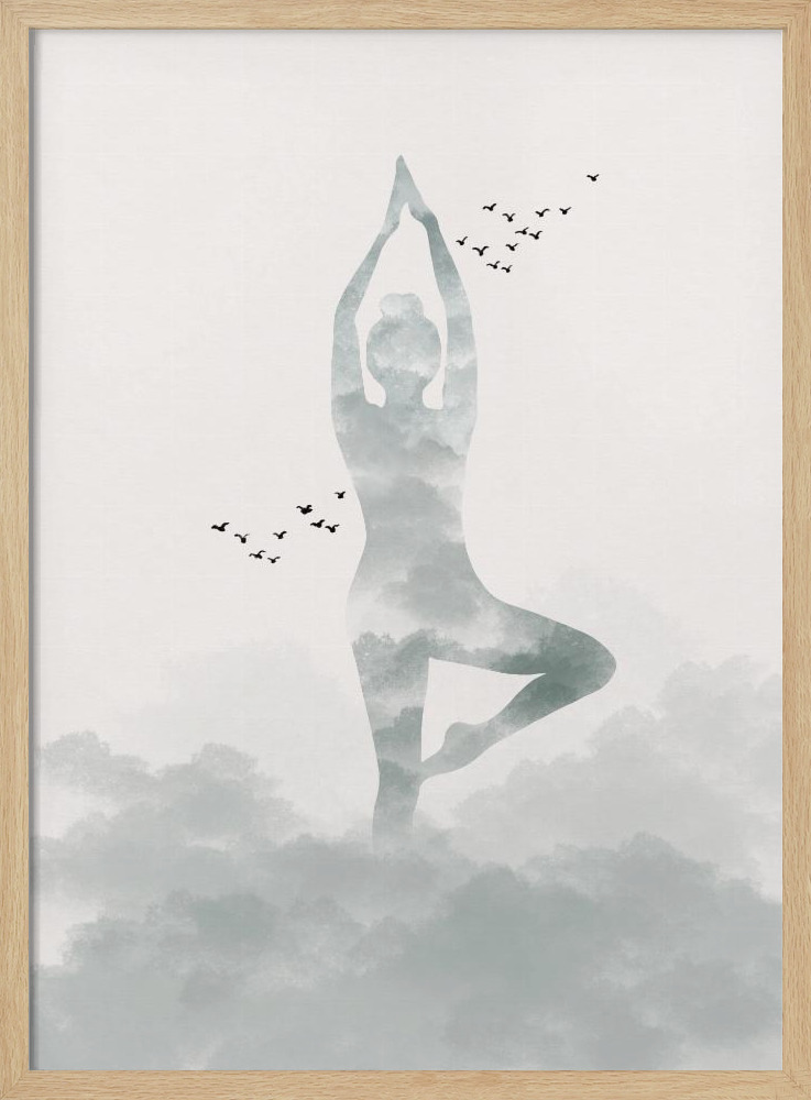Poster - Christina Palm natural wood poster frame