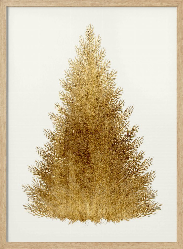 Poster - A Merry Christmas natural wood poster frame
