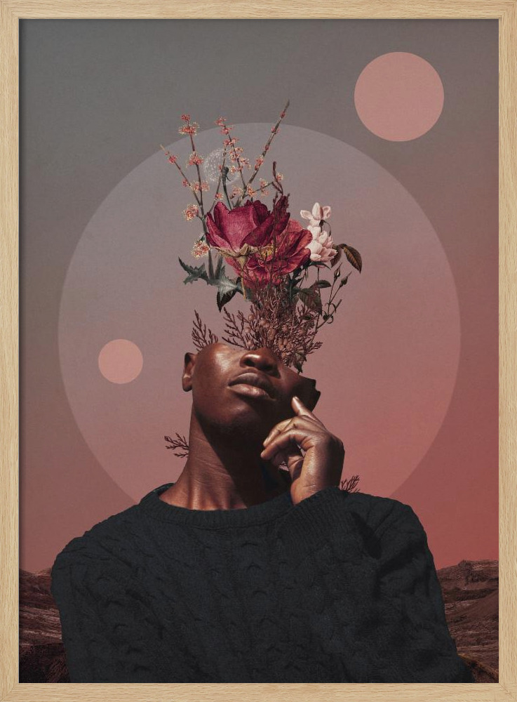 Plakat - Pale Memories of Dusk ramka na plakat z naturalnego drewna