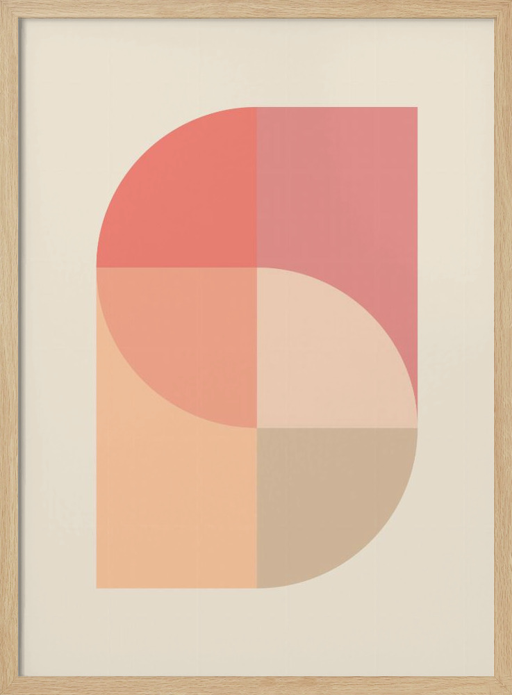 Poster - Peach 30 posterrahmen aus Naturholz