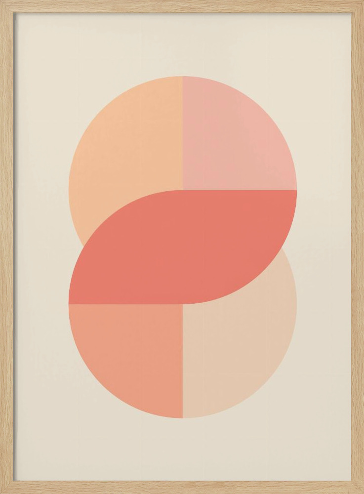 Plakat - Peach 42 ramka na plakat z naturalnego drewna