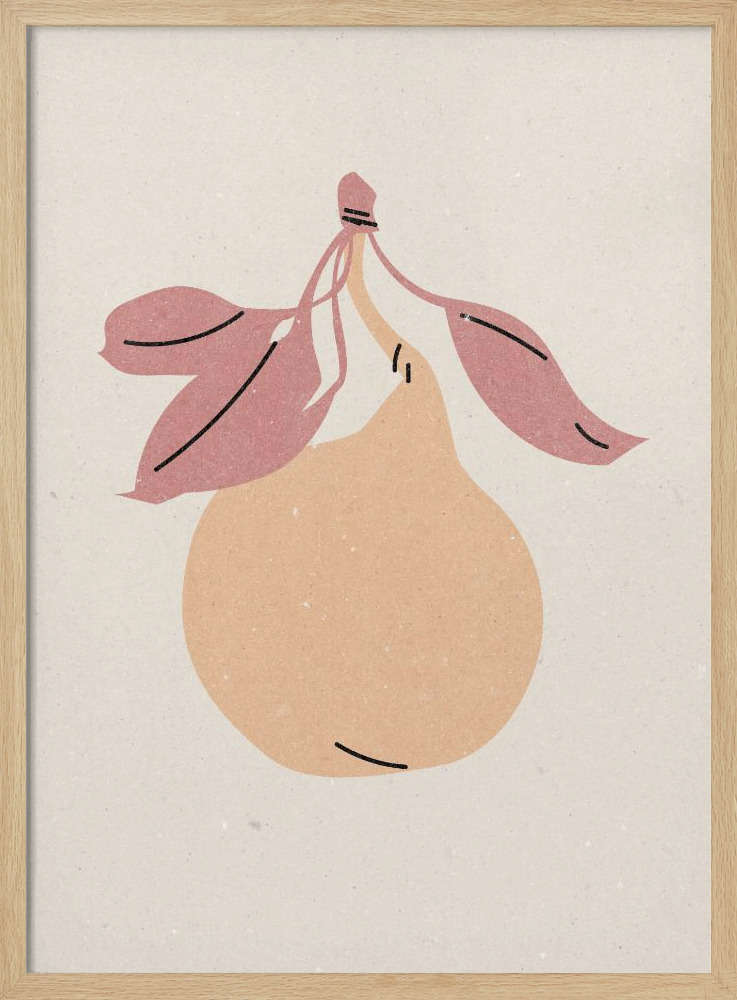 Plakat - Pear ramka na plakat z naturalnego drewna