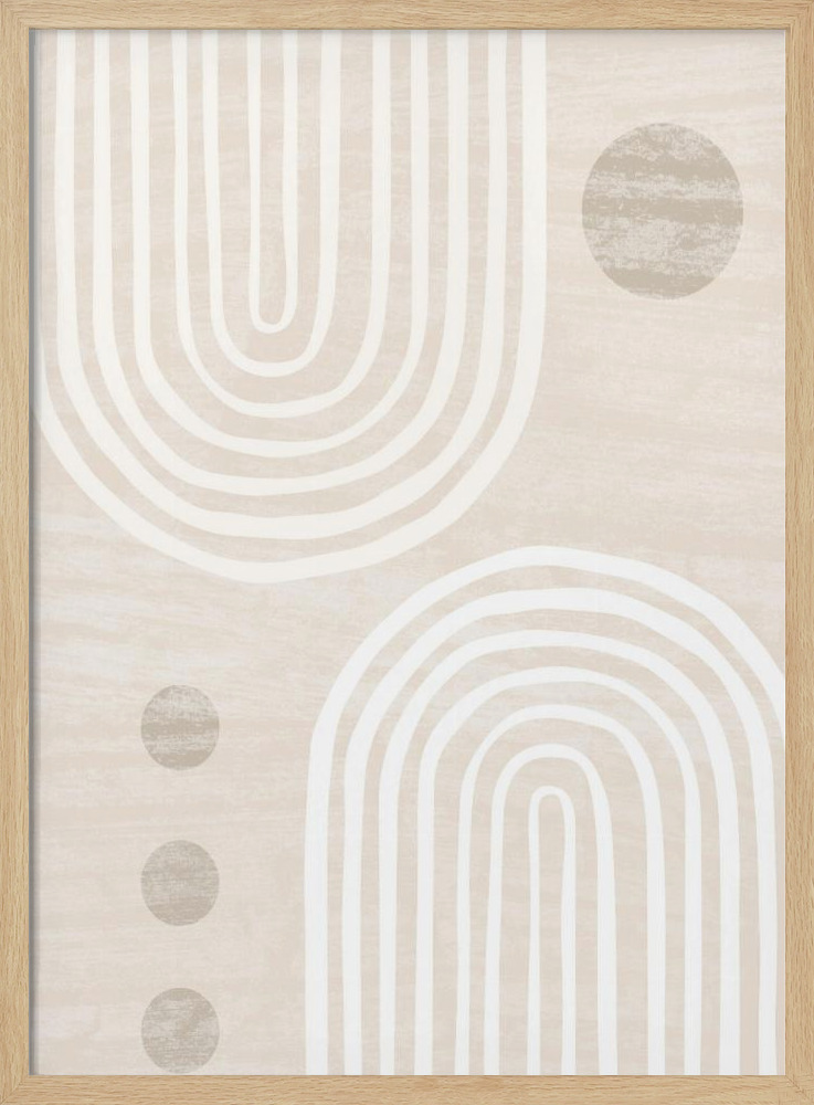 Poster - Boho in buff natural wood poster frame