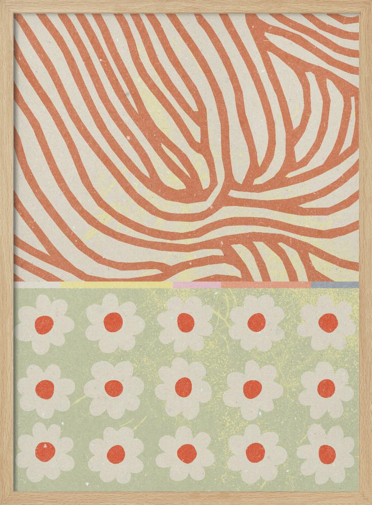 Poster - Flowers Composition 2 natural wood poster frame