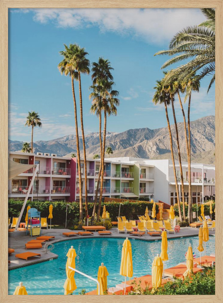 Poster - Palm Springs Saguaro natural wood poster frame