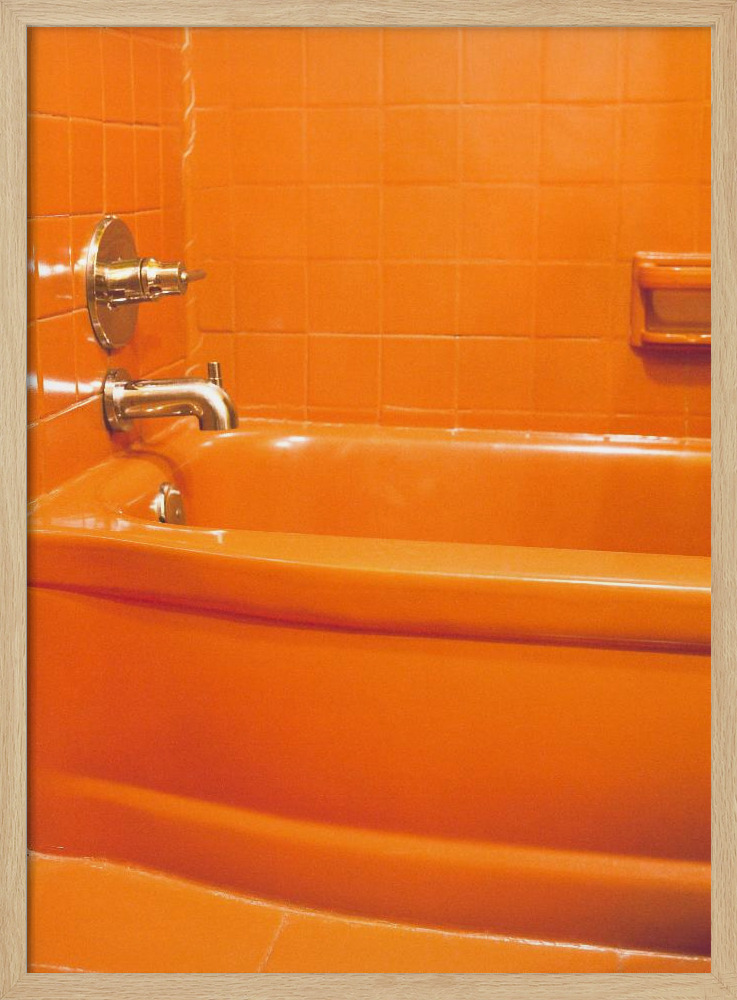 Poster - Orange Tub natural wood poster frame