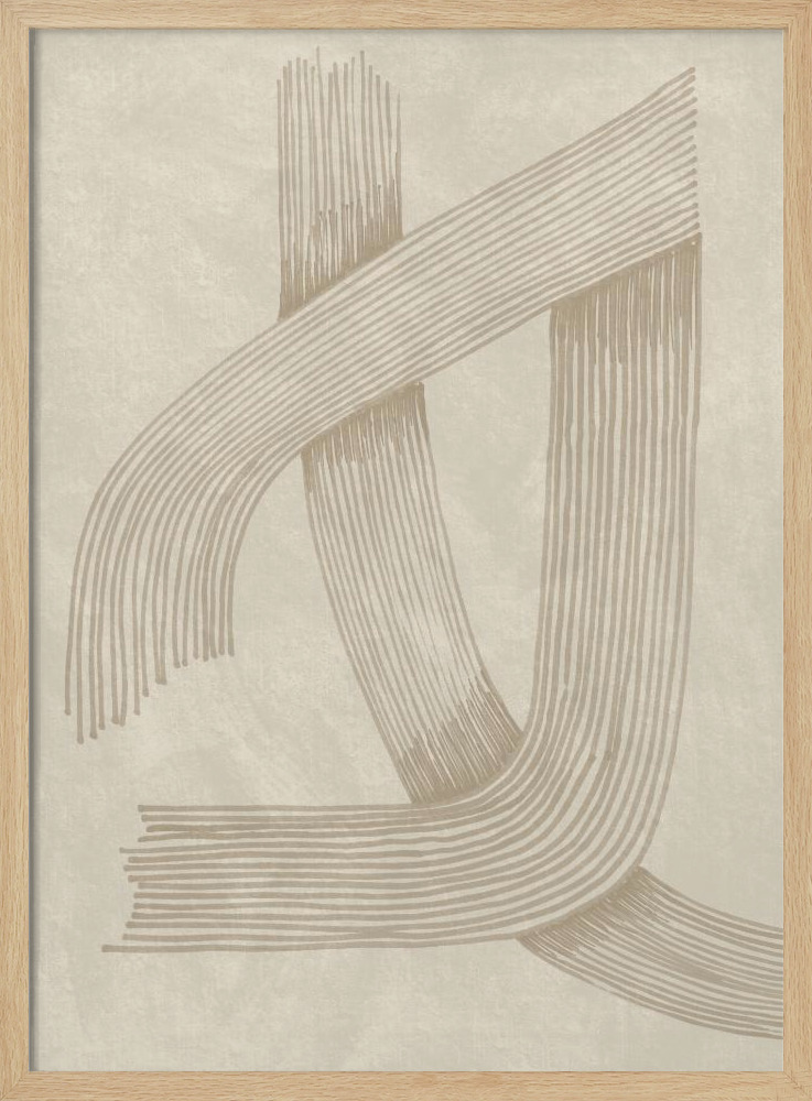 Affiche - Abstract Sophisticated Line 01 cadre de poster en bois naturel