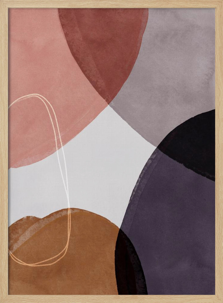 Poster - Graphic 237 posterframe van natuurlijk hout