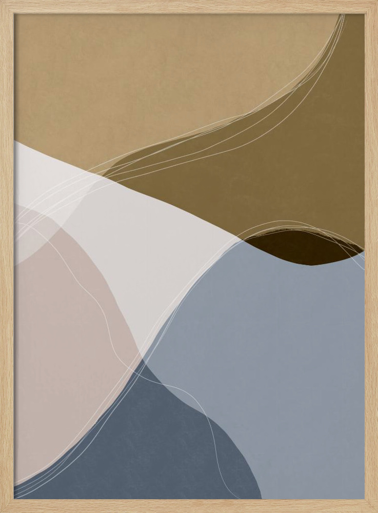 Poster - Graphic 294 posterframe van natuurlijk hout