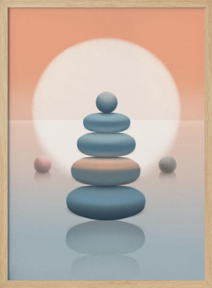 Póster - Balance natural wood poster frame