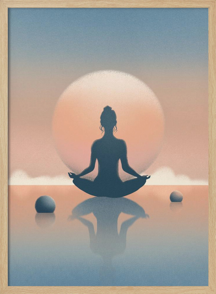 Poster - Sunset Thoughts natural wood poster frame