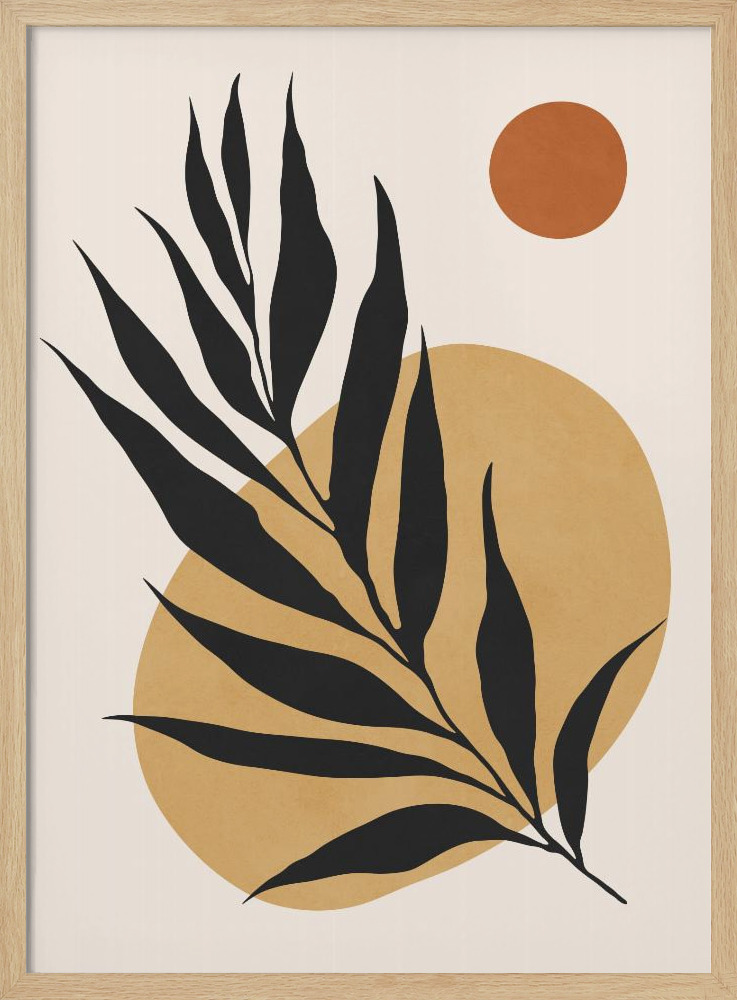 Poster - Watercolor Floral 8 natural wood poster frame