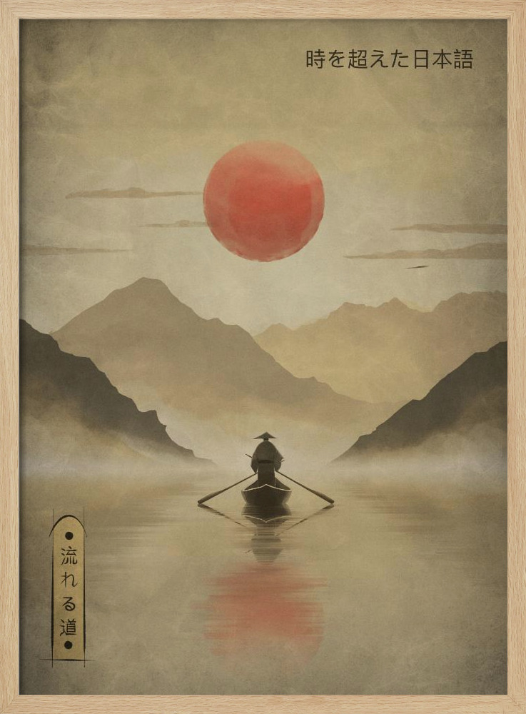 Poster - River of Solitude natural wood poster frame