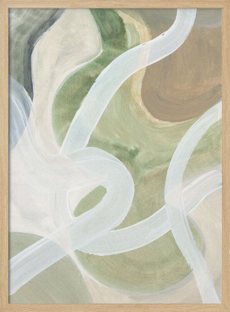 Poster - Abstract Loops 1 natural wood poster frame