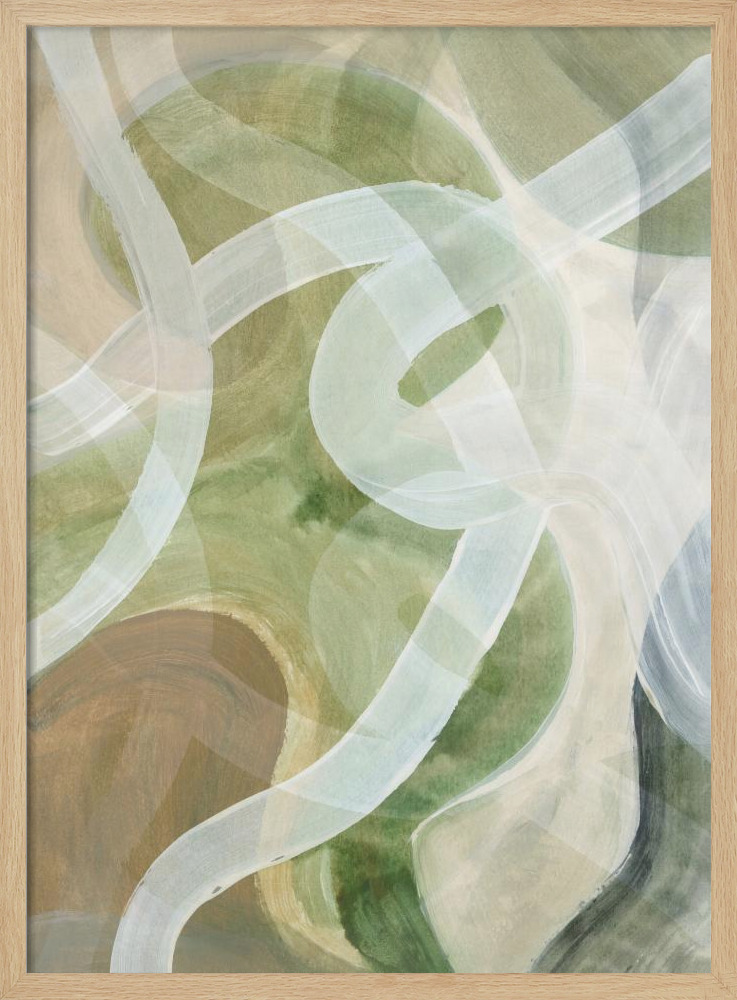 Poster - Abstract Loops 2 natural wood poster frame