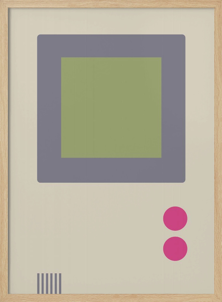 Poster - Abstract 02 posterframe van natuurlijk hout
