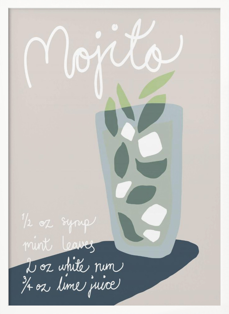 Poster - Mojito white wood poster frame