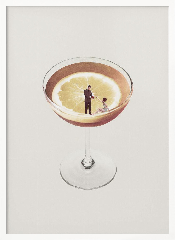 Poster - My drink needs a drink posterframe wit hout